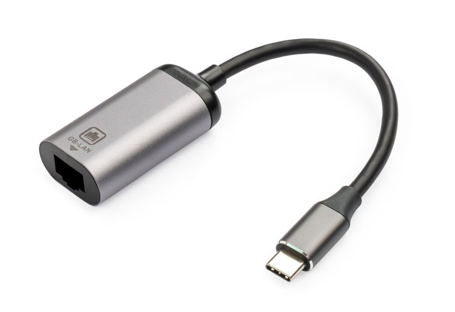 Перехідник USB-C to RJ45 Ethernet 1000Mbps Vinga (VCPATCLGB)