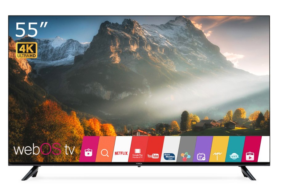 Телевізор Vinga S55UHD25BWEB