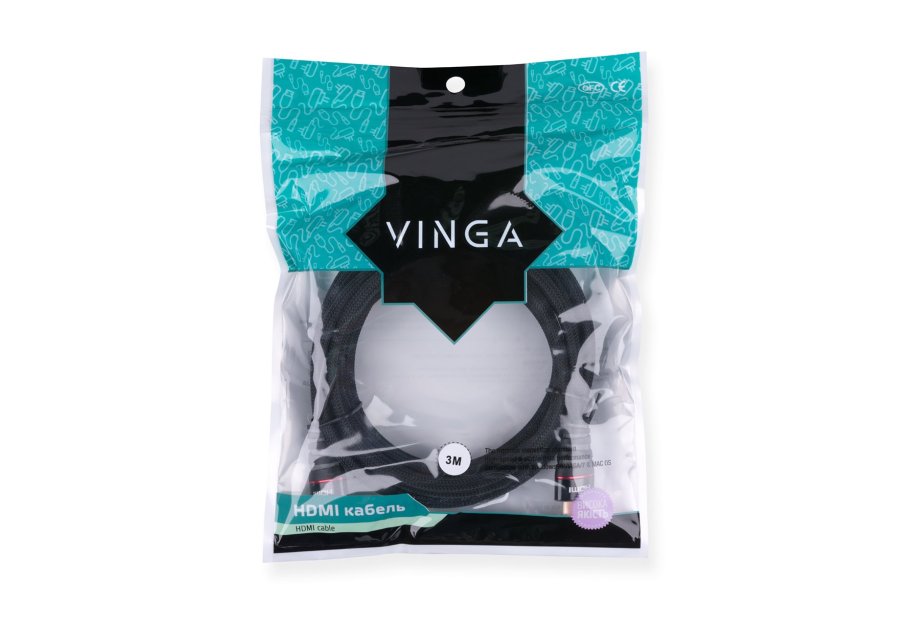 Кабель мультимедійний HDMI M to HDMI M 3.0m Vinga (HDMI01-3.0)