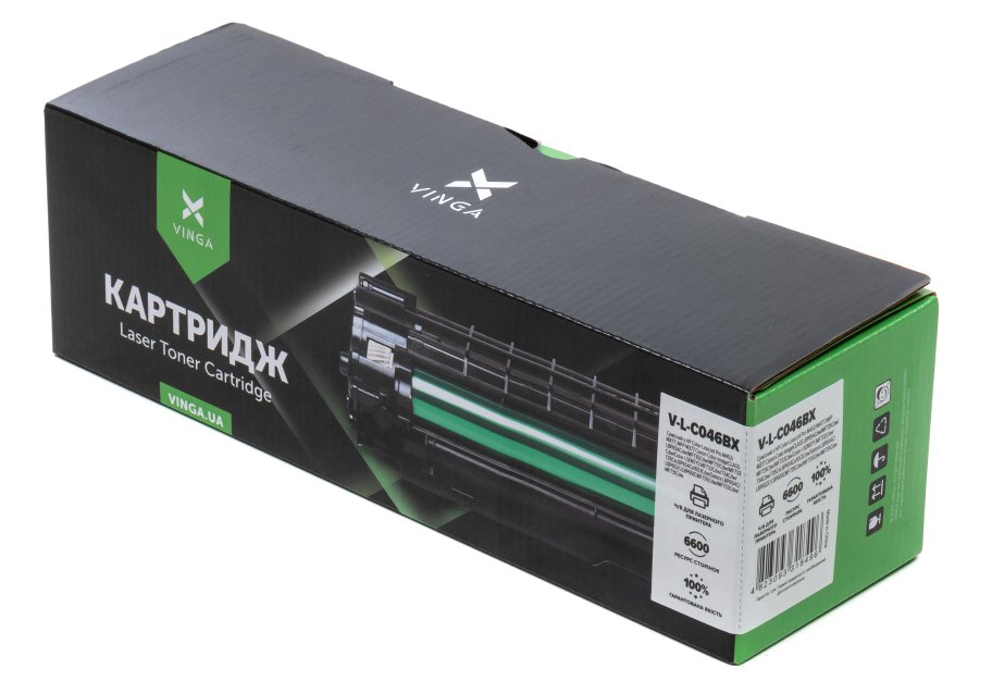 Картридж Vinga CANON 046H Black /CF410X Universal, 6.6K (V-L-C046BX)