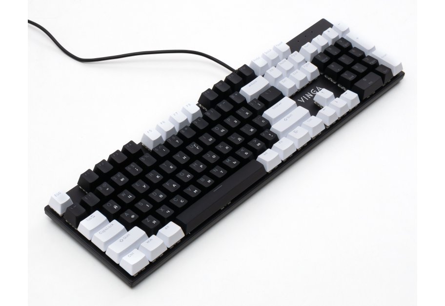 Клавіатура Vinga KBGM-095 LED Orange Switch USB White/Black (KBGM-095Y White/Black)