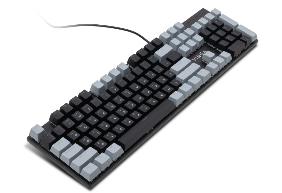Клавіатура Vinga KBGM-090 LED Red Switch USB Grey/Black (KBGM-090R Grey/Black)