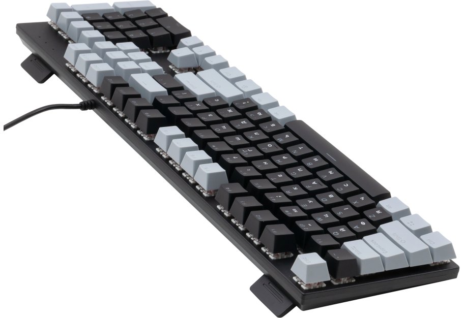 Клавіатура Vinga KBGM-090 LED Blue Switch USB Grey/Black (KBGM-090BL Grey/Black)