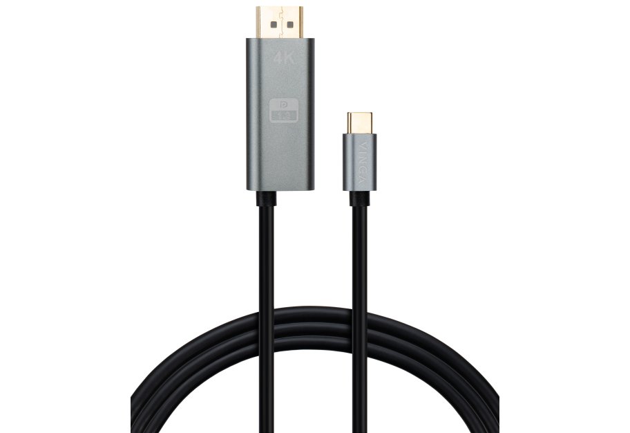 Кабель мультимедійний USB-C to DisplayPort M 1.5m v1.2 4K60Hz PD 100W port Vinga (VCPVCCD1215PD)