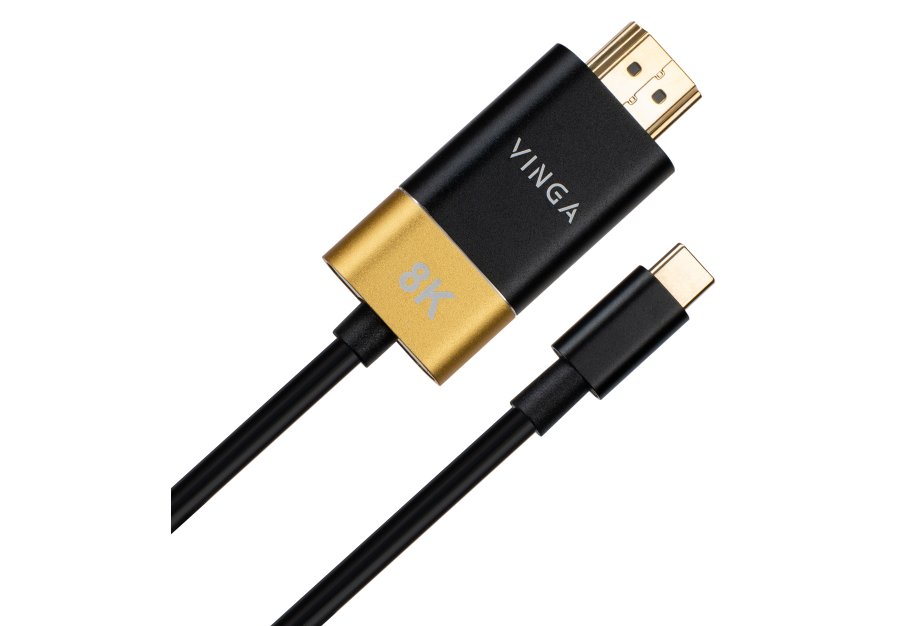 Кабель мультимедійний USB-C to HDMI M 1.5m v2.1 8K60Hz Gold plated Vinga (VCPVCCH2115)