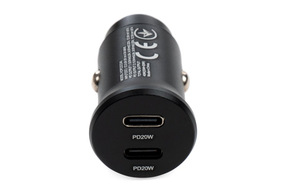 Зарядний пристрій Vinga 40W PD 2xUSB-C (20W+20W) Car Charger (VCPCCCC40)