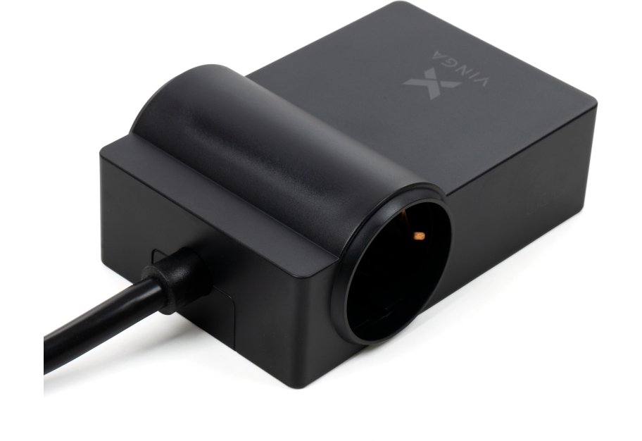 Зарядний пристрій Vinga 65W PD/QC 2xUSB-C+2xUSB-A+2xSchukoF 1.5m CEE7/7 (VCHG2OAC65)