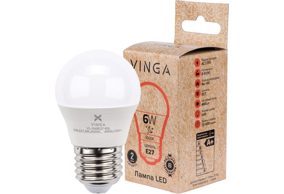 Light bulb Vinga VL-G45E27-63L