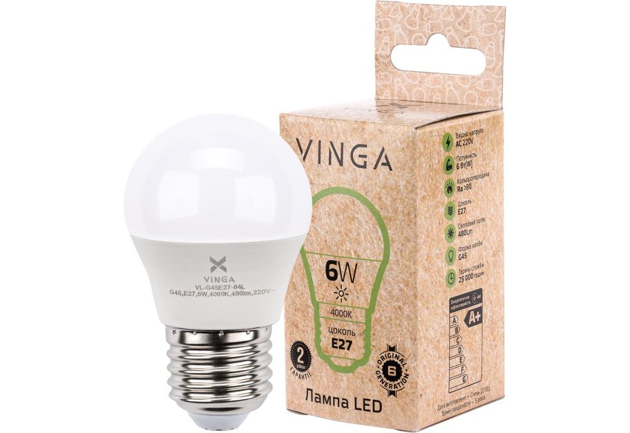 Light bulb Vinga VL-G45E27-64L