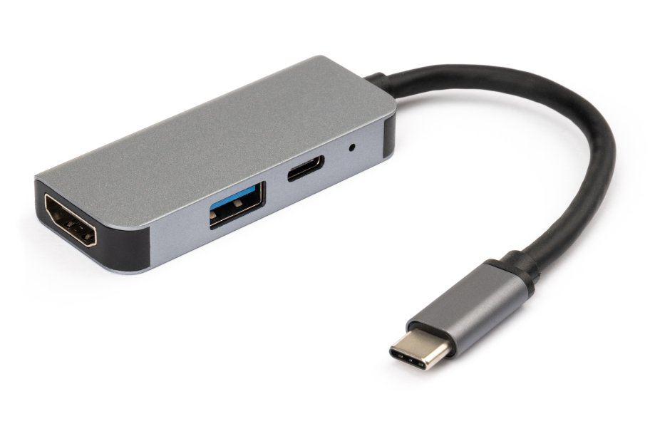 Hub Vinga Type-C to 4K HDMI+USB3.0+PD aluminium (VCPHTC3AL)