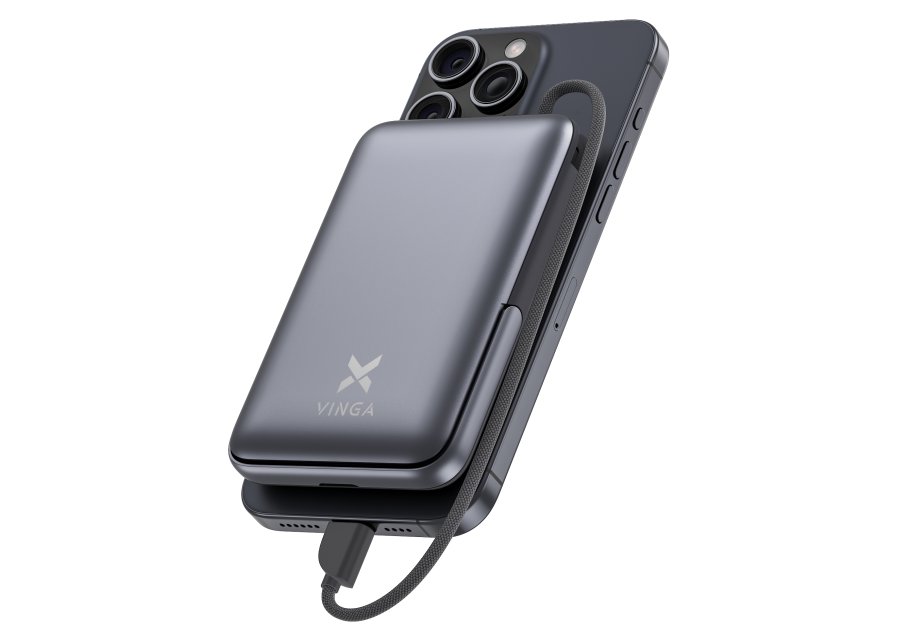 Батарея універсальна Vinga 10000 mAh 22.5W/15W/2.5W Wireless (VPBB1022WL)