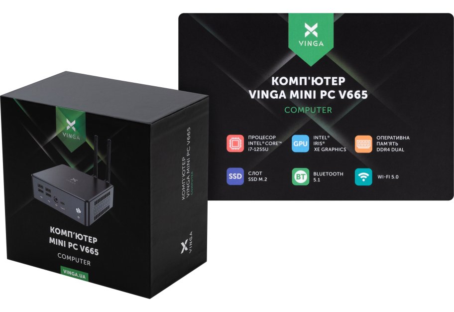 Комп'ютер Vinga Mini PC V665 (V6651255U.8256W1H)