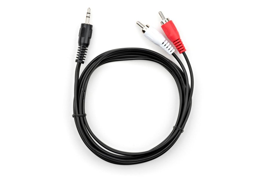 Кабель мультимедійний 3.5mm M to 2xRCA M 1.5m Vinga (VCPDCJ35MRCA21.5BK)