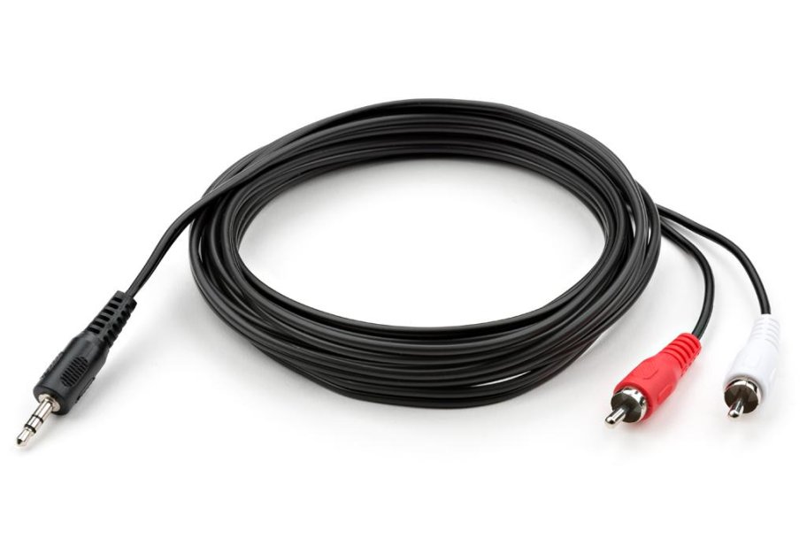 Кабель мультимедійний 3.5mm M to 2xRCA M 3.0m Vinga (VCPDCJ35MRCA23BK)