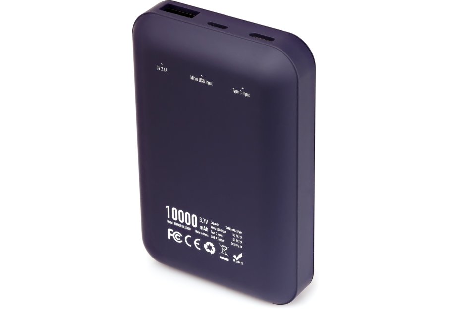 Батарея універсальна Vinga 10000 mAh Display soft touch purple (BTPB0310LEDROP)