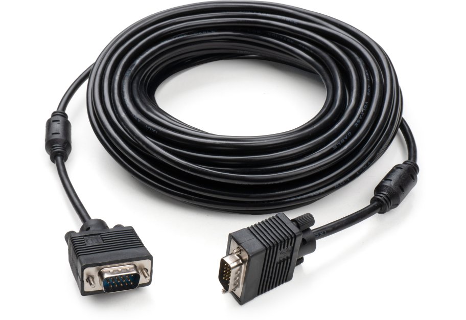 Кабель мультимедійний VGA M to VGA M 15.0m Vinga (VCPVGAF15BK)