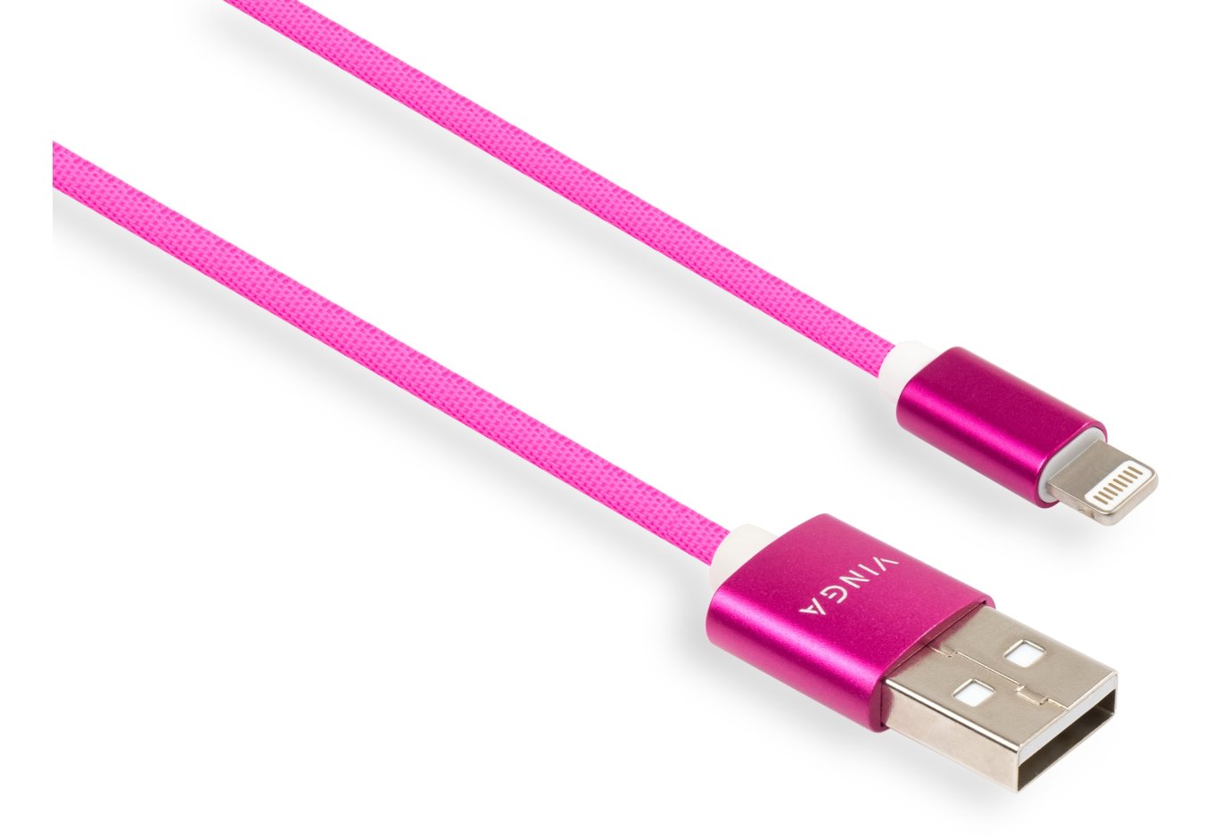 Дата кабель USB 2.0 AM to Lightning 1.0m rainbow nylon Vinga (VCPDCLCOLNB1RS)