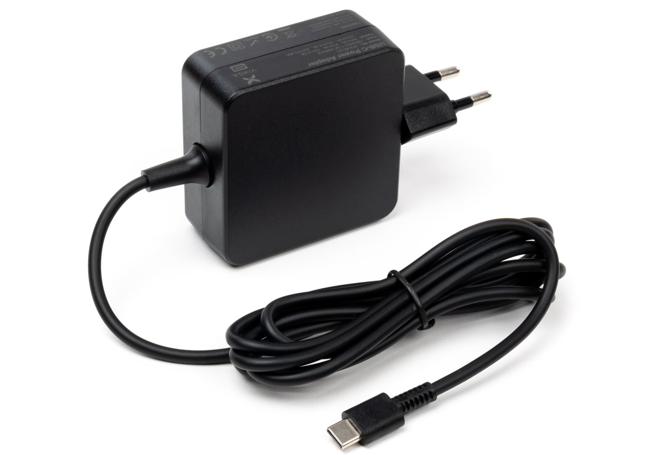 Блок живлення до ноутбуку Vinga HP 65W 5V3A/9V3A/12V5A/15V4.3A/20V3.25A USB-C (VPA-65-H-C)