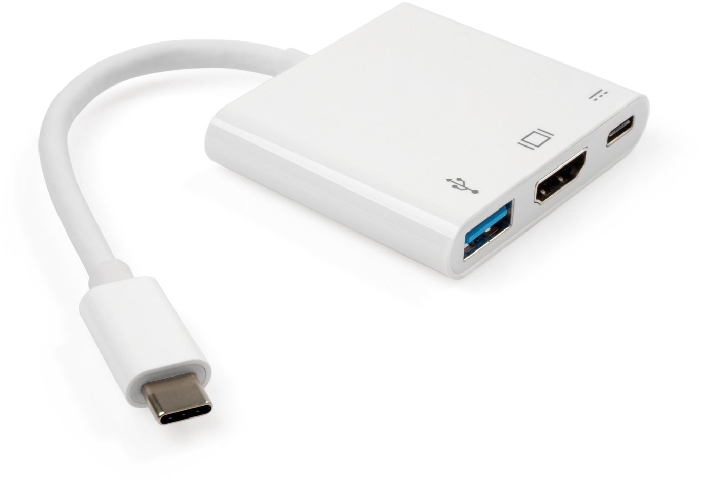 Концентратор Vinga Type-C to HDMI+USB3.0+Type-C PD (VCPATC2HDMIUSBPDWH)