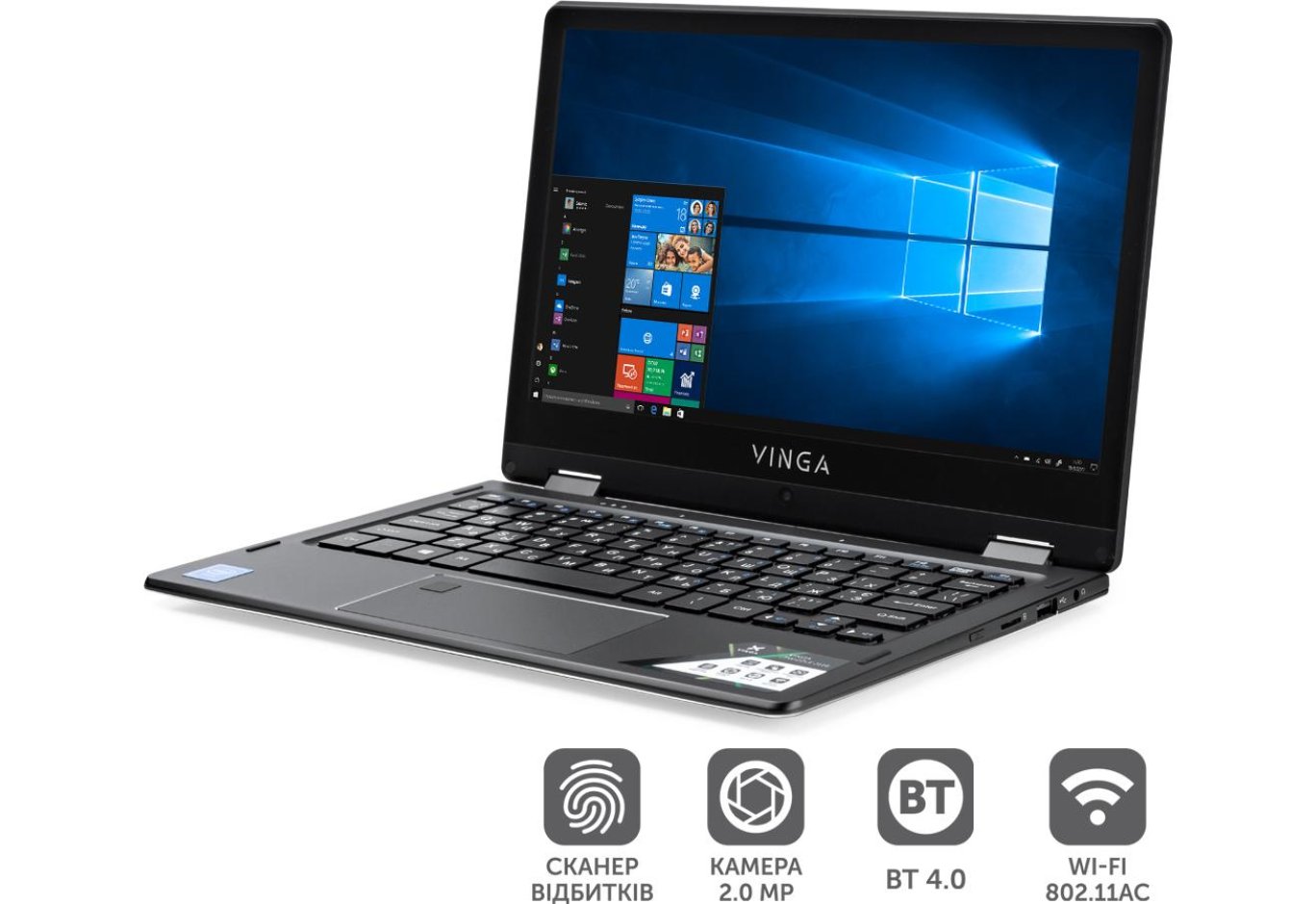 Ноутбук Vinga Twizzle J116 (J116-C40464BWP)