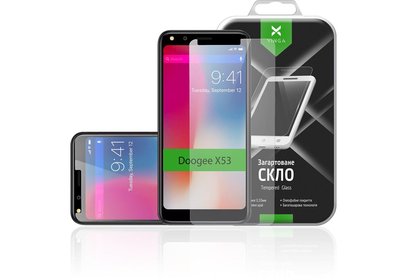 Скло захисне Vinga для Doogee X53 (VTPGS-DX53)