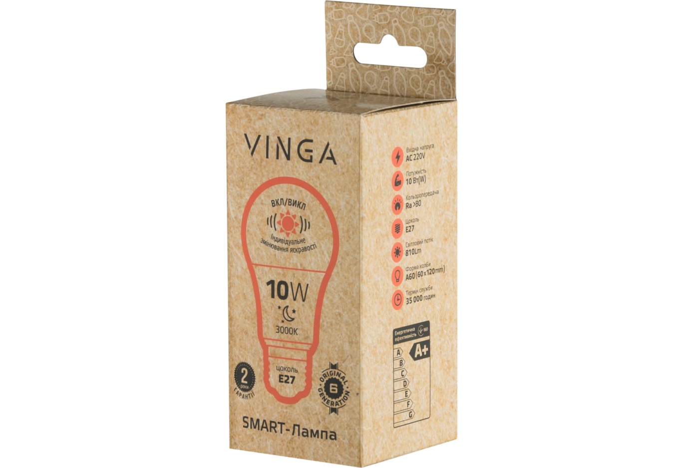 Лампочка Vinga VL-A60E27-103L-CVD