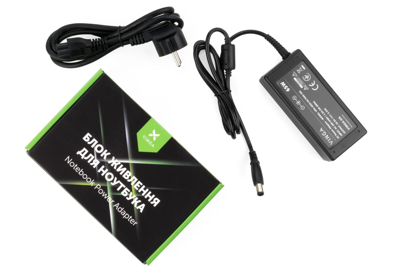 Блок живлення до ноутбуку Vinga DELL 65W 19.5V 3.34A 7.4*5.0 (VPA-1933-DL7450-101)