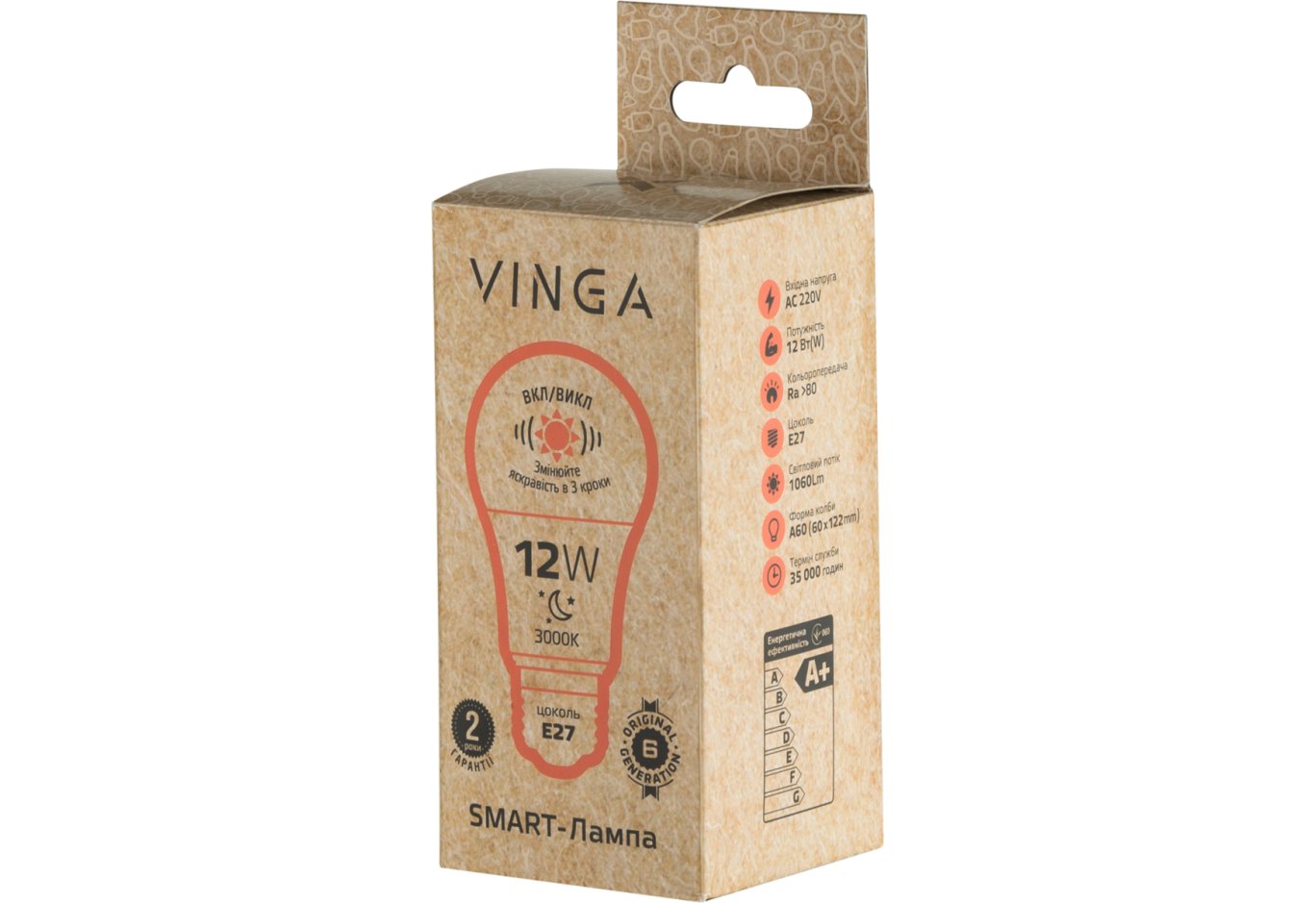 Light bulb Vinga VL-A60E27-123L-3SD