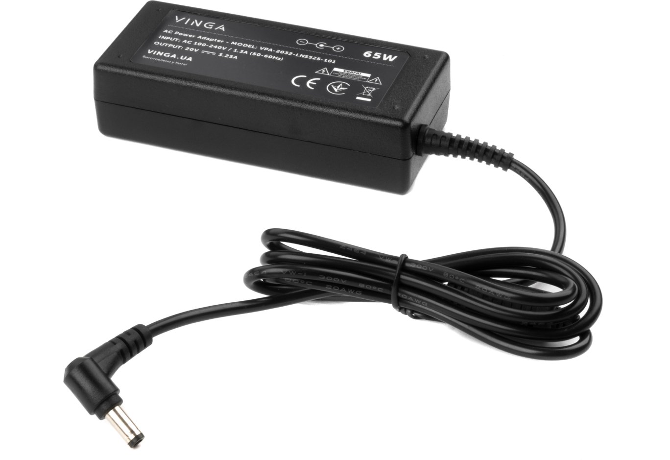 Блок живлення до ноутбуку Vinga Lenovo 65W 20V 3.25А 5.5*2.5 (VPA-2032-LN5525-101)