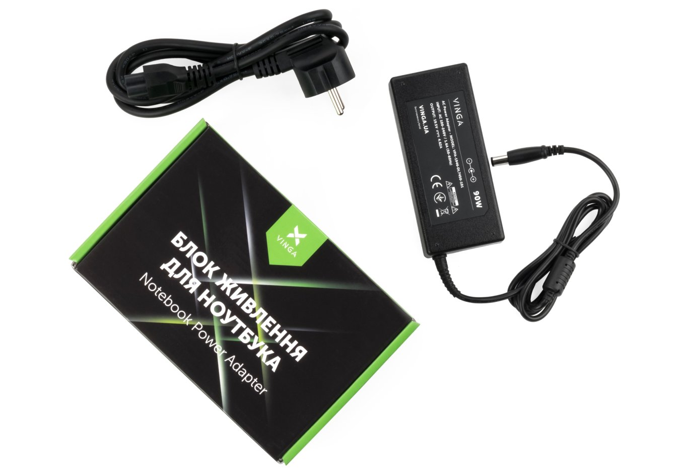 Блок живлення до ноутбуку Vinga DELL 90W 19.5V 4.62A 7.4*5.0 (VPA-1946-DL7450-101)
