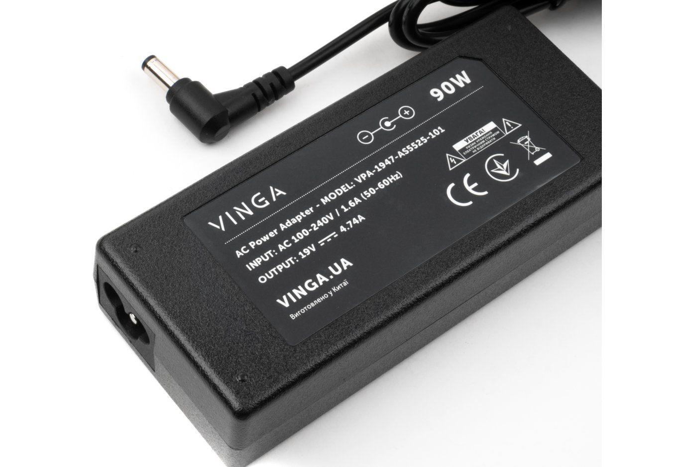 Блок живлення до ноутбуку Vinga ASUS 90W 19V 4.74A 5.5*2.5 (VPA-1947-AS5525-101)