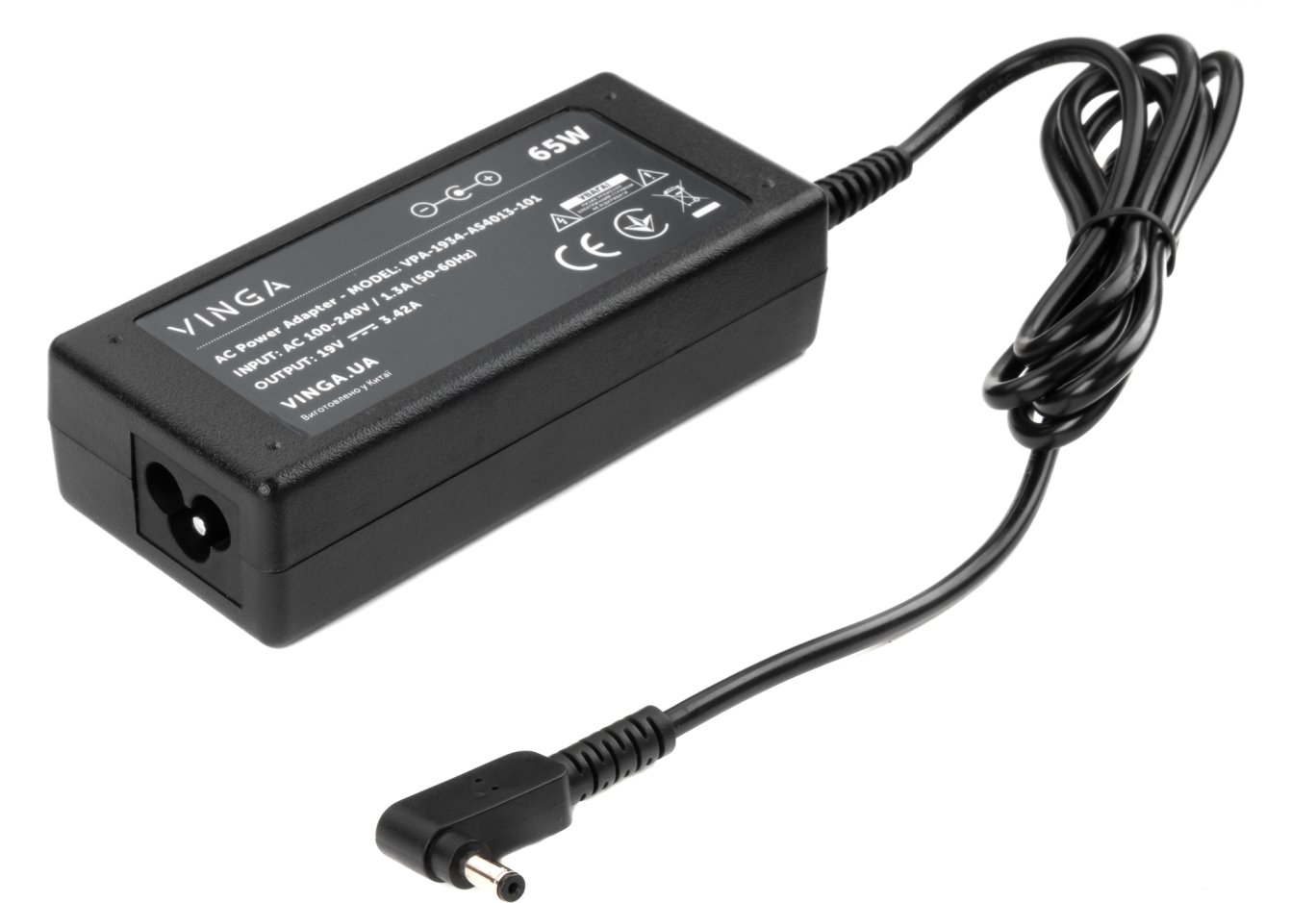 Блок живлення до ноутбуку Vinga ASUS 65W 19V 3,42A 4.0 *1.35 (VPA-1934-AS4013-101)