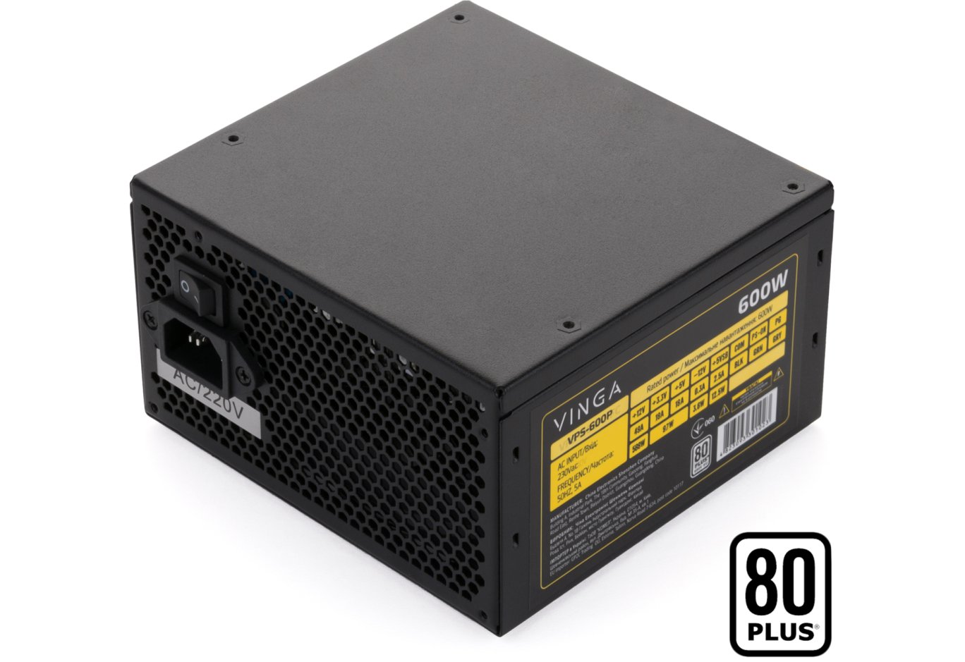 Power supply Vinga 600W (VPS-600P)