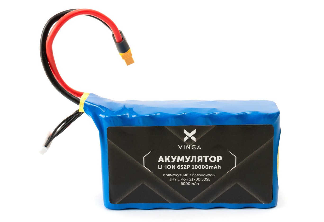 Акумуляторний блок Vinga Li-ion 6S2P 10000mAh з балансиром (JHY Li-Ion 21700 5000mAh) (V6S2P-5000)