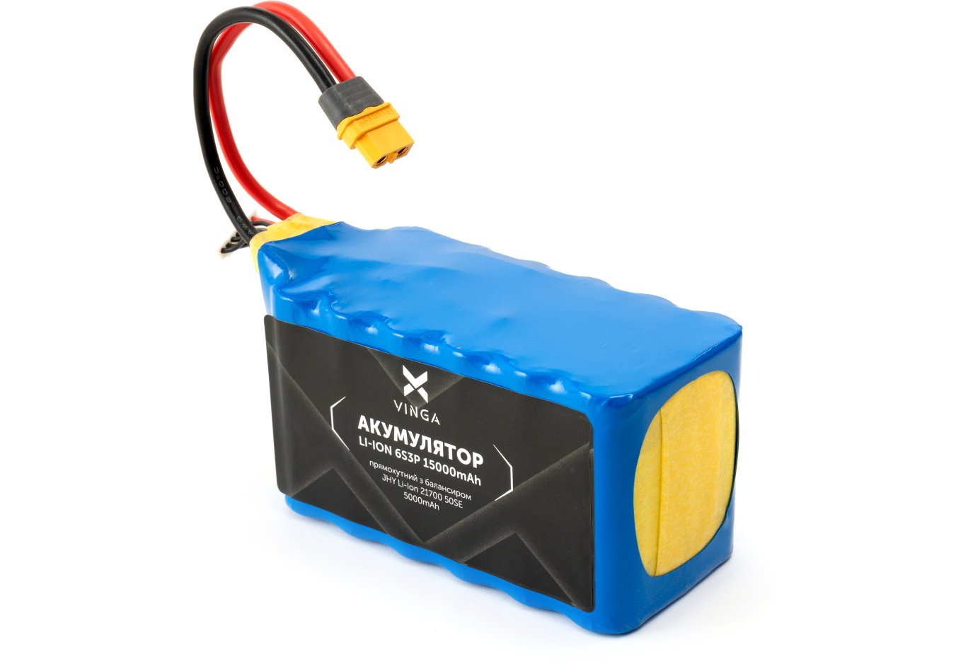 Акумуляторний блок Vinga Li-ion 6S3P 15000mAh з балансиром (JHY Li-Ion 21700 5000mAh) (V6S3P-5000)