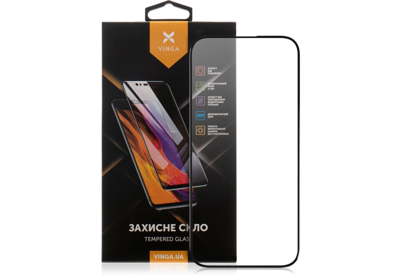 Скло захисне Vinga Apple iPhone 16 Pro (VGIP16P)
