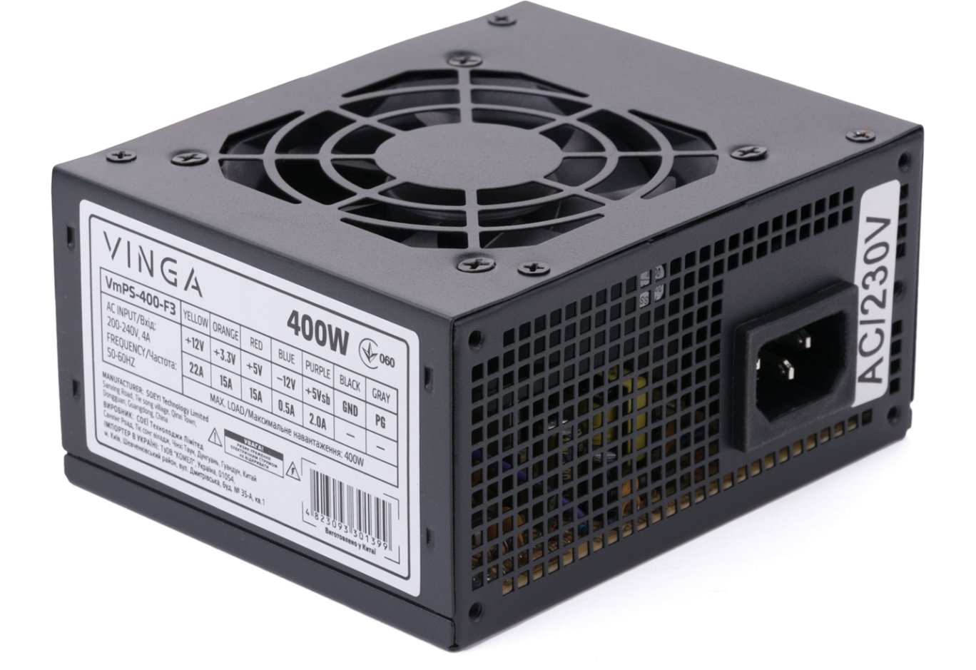 Блок живлення Vinga 400W (VmPS-400-F3)