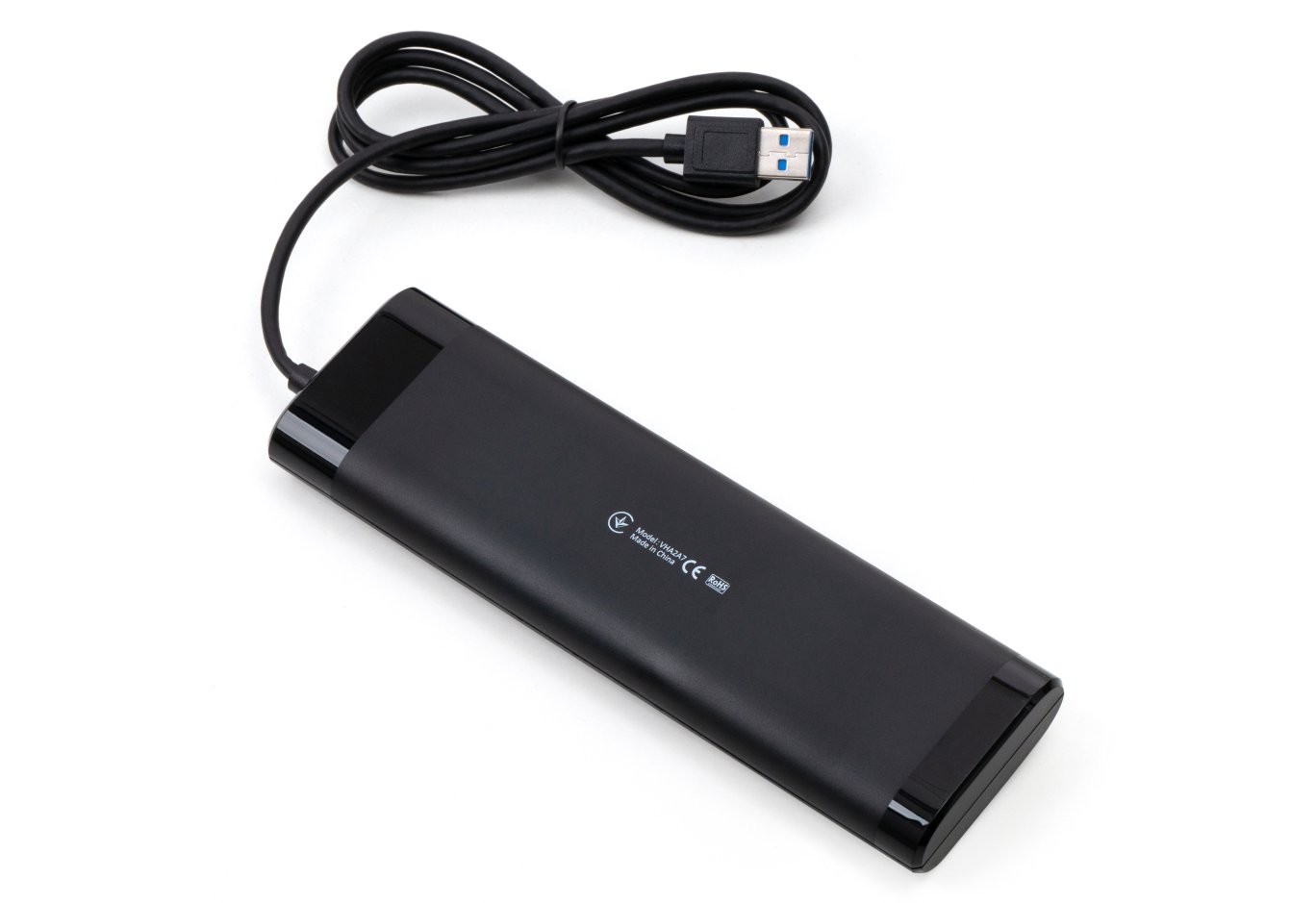 Концентратор Vinga USB3.0 to 7*USB3.0 1m cable with Switch and Power Adapter (VHA3A7B)