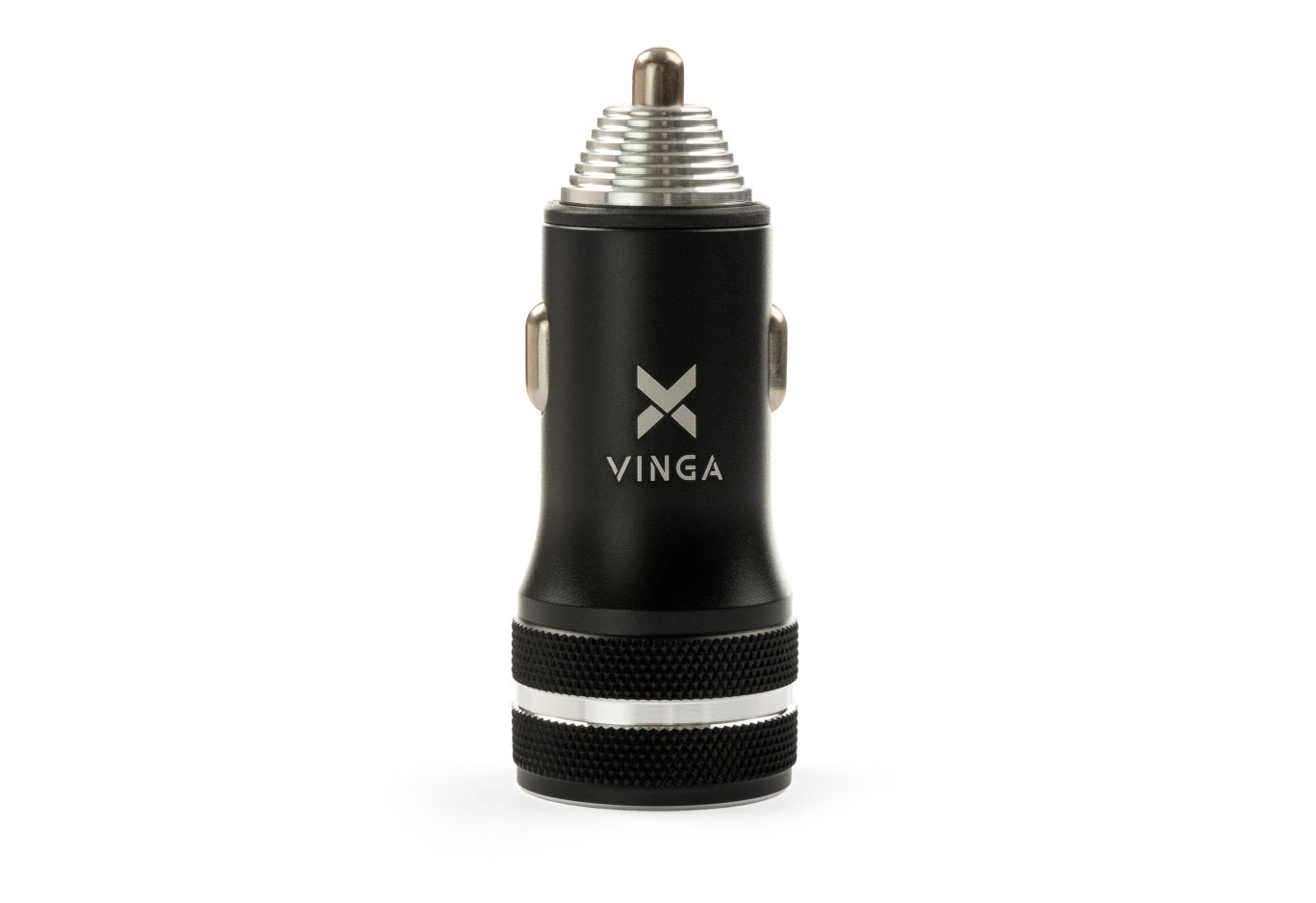 Charger Vinga QC3.0 + PD Quick Car Charger aluminium 36W Max black (VCCQPAC)