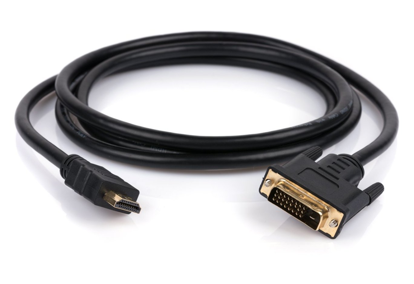 Кабель мультимедійний HDMI M to DVI M 1.8m 24+1pin Vinga (HDMIDVI01-1.8)