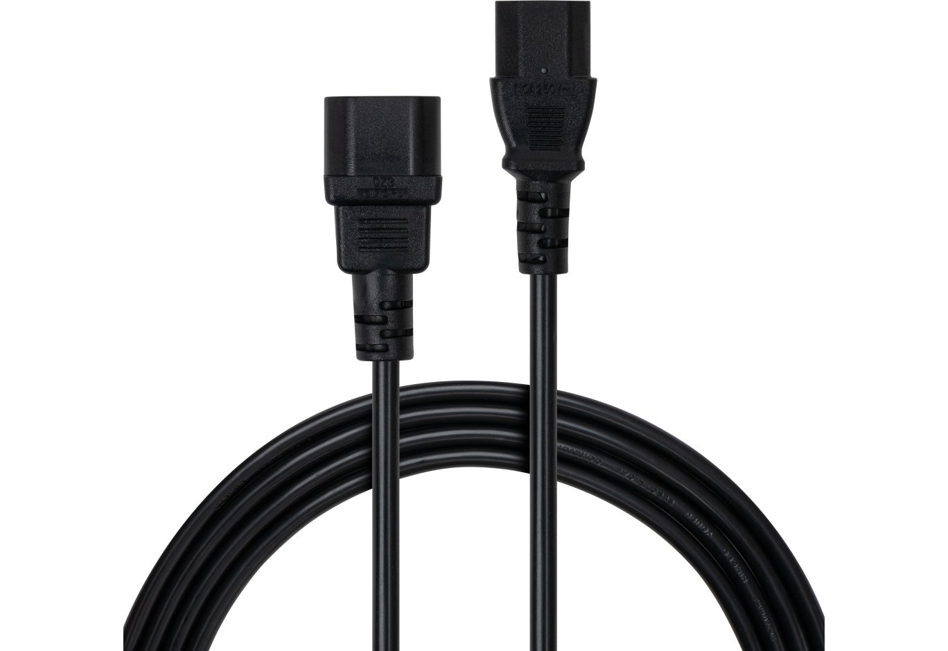 Кабель живлення C13 to C14 3.0m 1mm2 Vinga (VCPP1C13143BK)