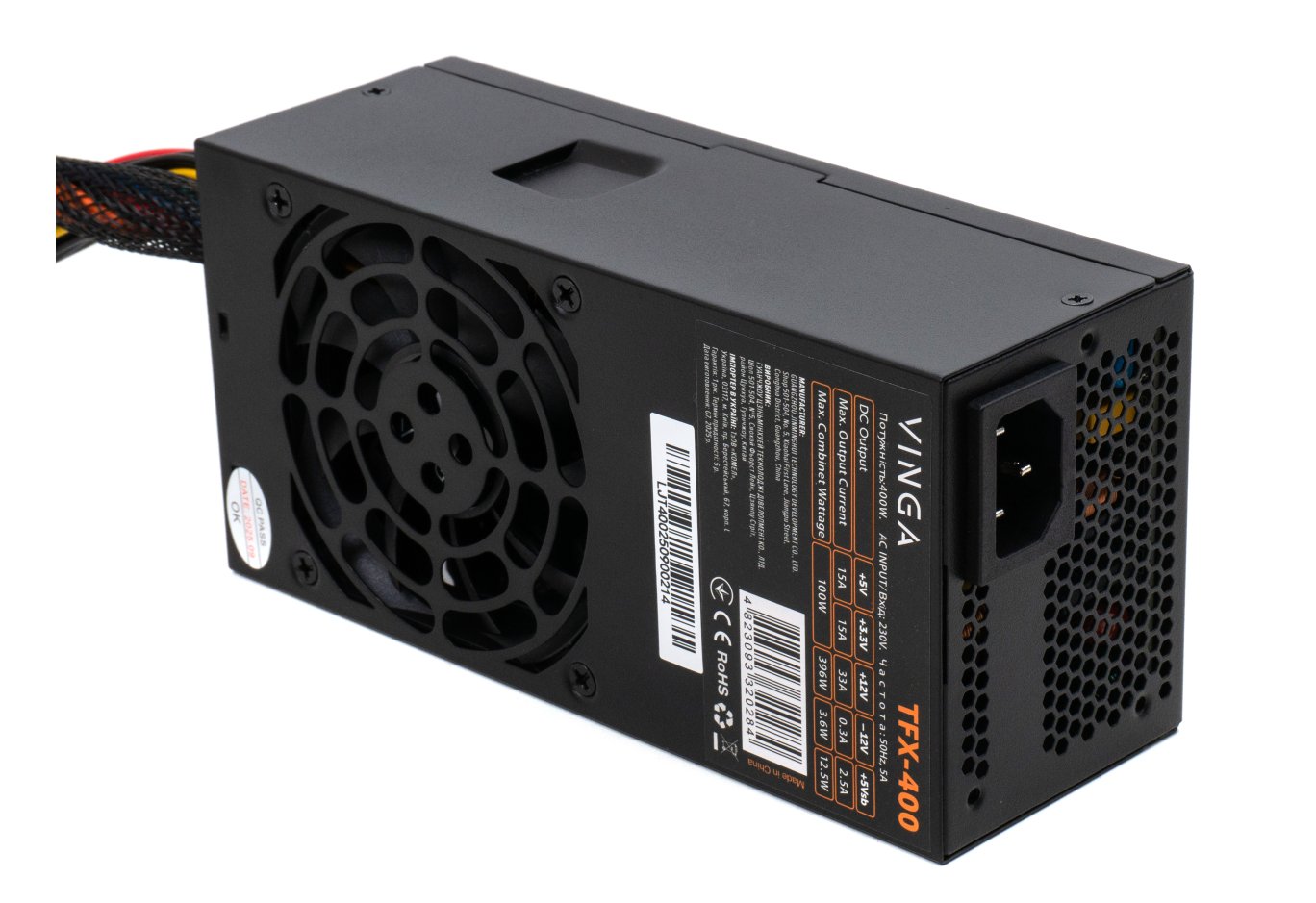 Блок живлення Vinga 400W ОЕМ (TFX-400)