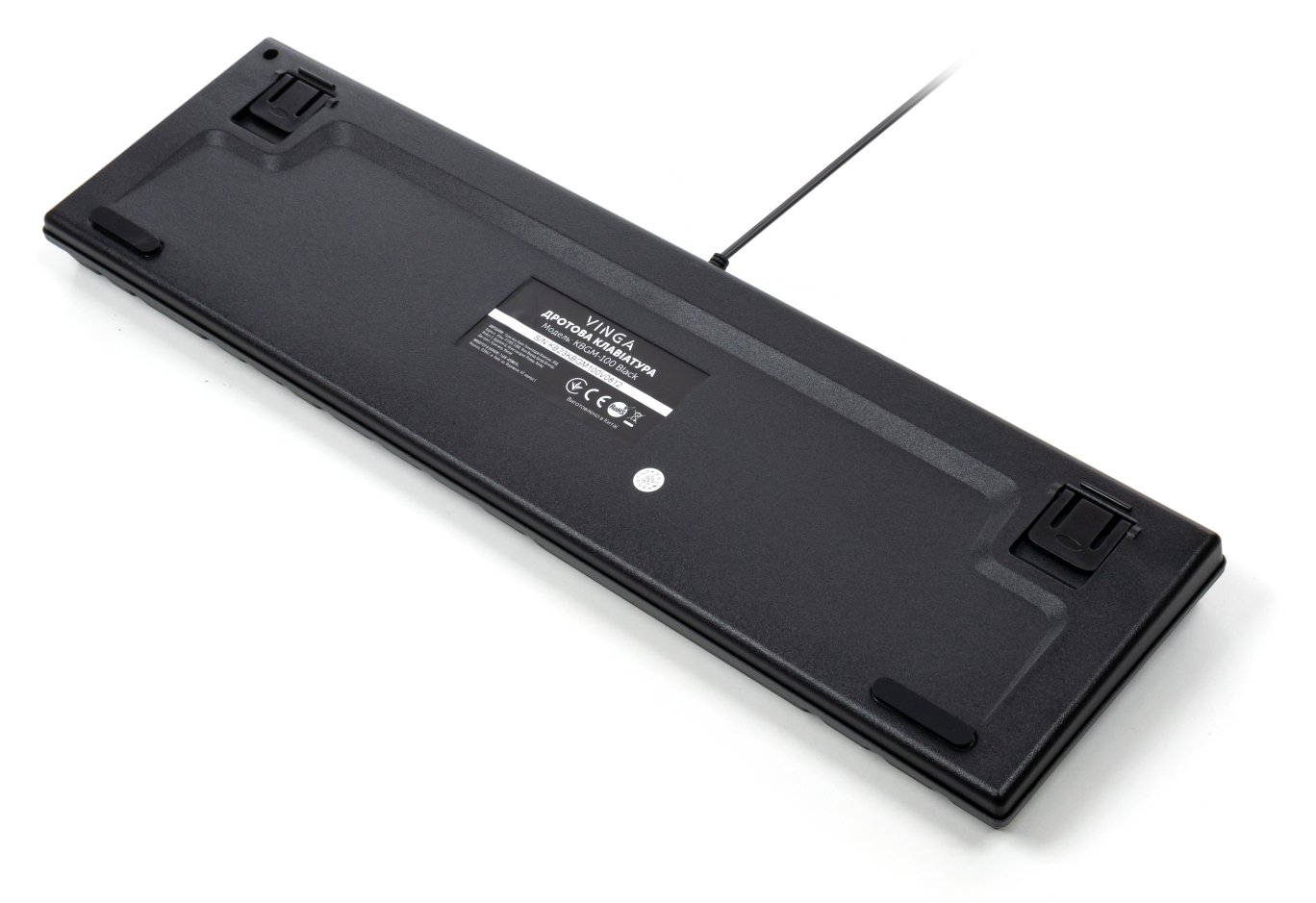 Клавіатура Vinga KBGM-100 LED Blue Switch USB Black (KBGM-100 Black)