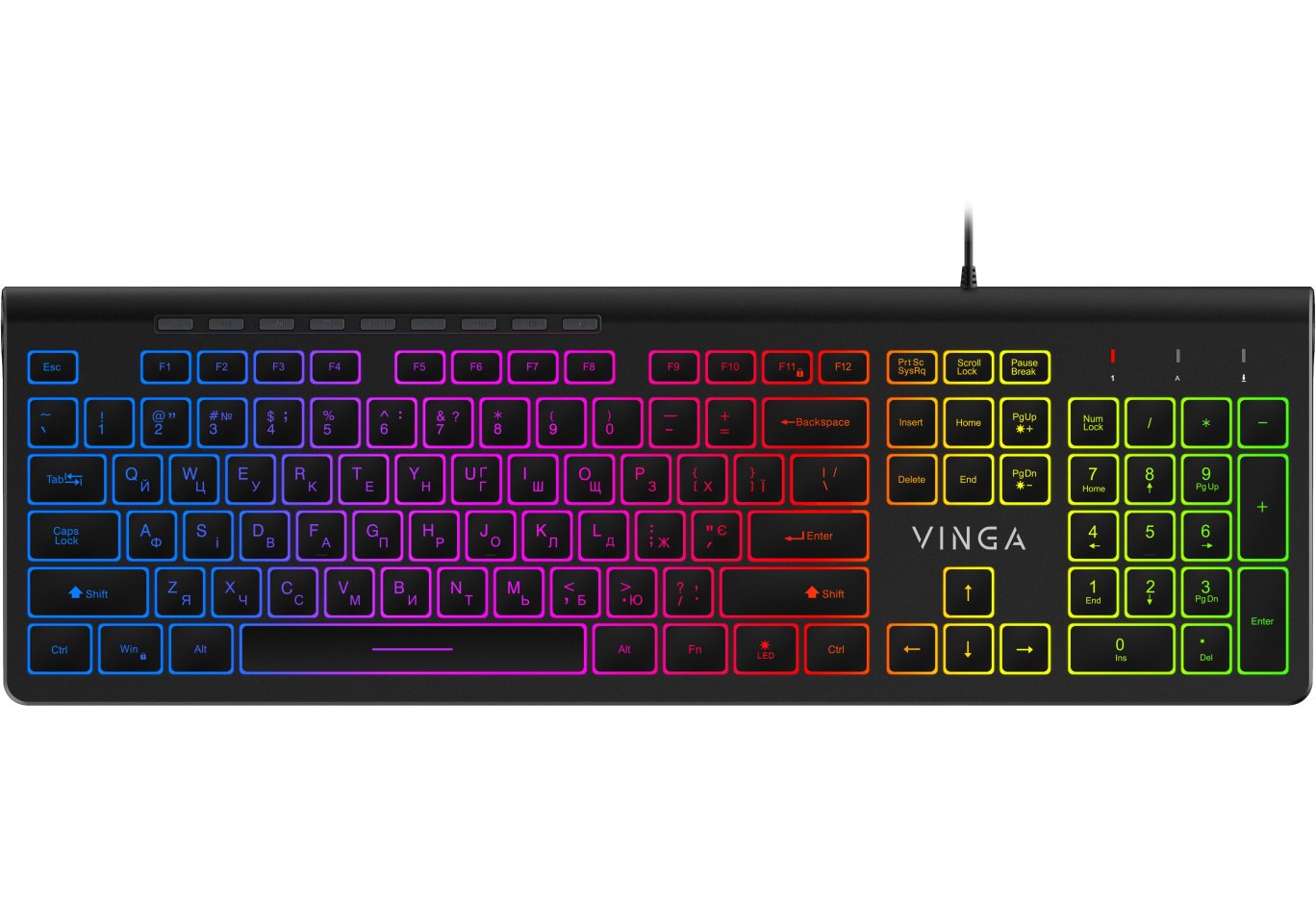 Клавіатура Vinga KB-460 Black