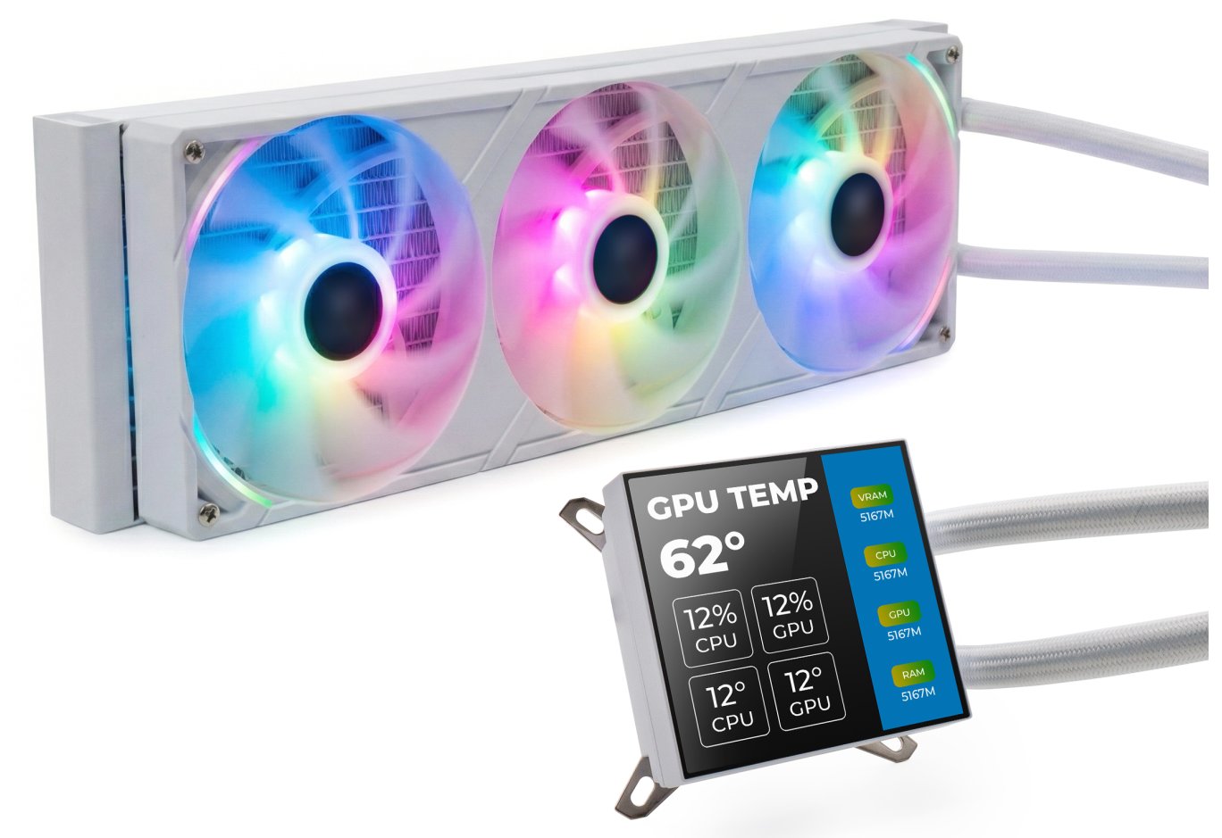 Система рідинного охолодження Vinga Storm White