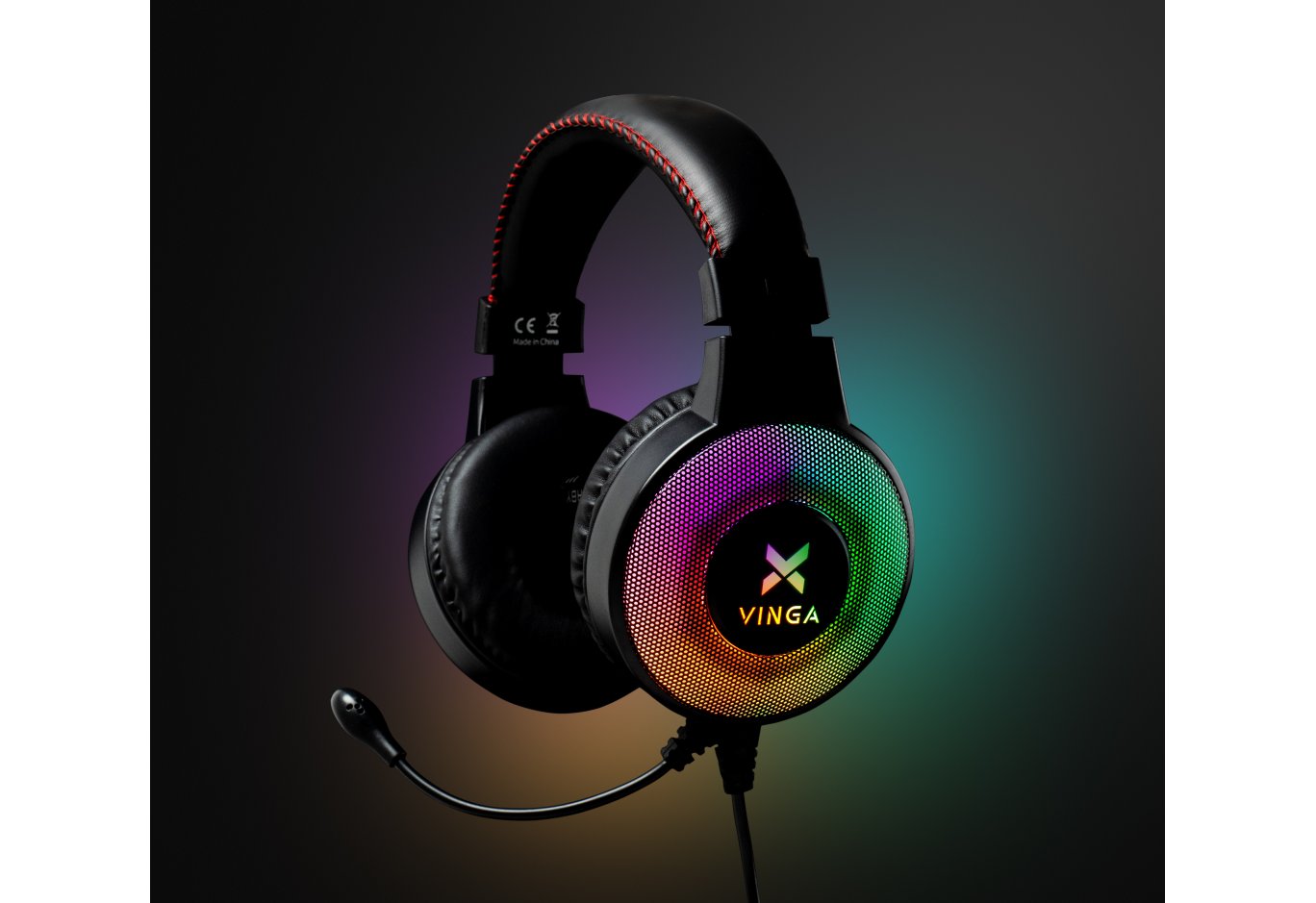 Навушники Vinga HSCU-100 Gaming LED Black (HSCU-100)