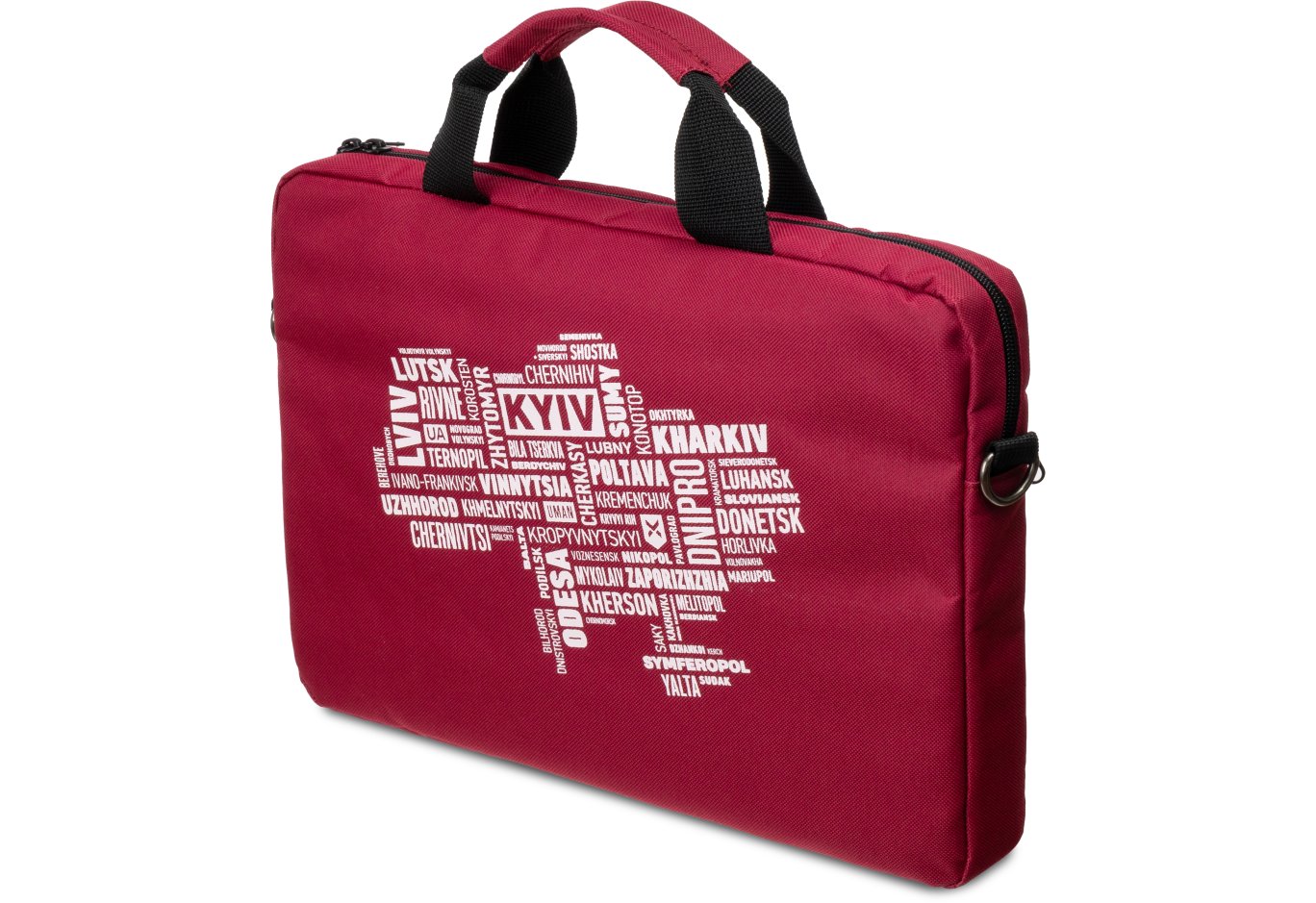 Сумка для ноутбука Vinga 15.6" NB1502 Burgundy, white print (NB1502UWBY)