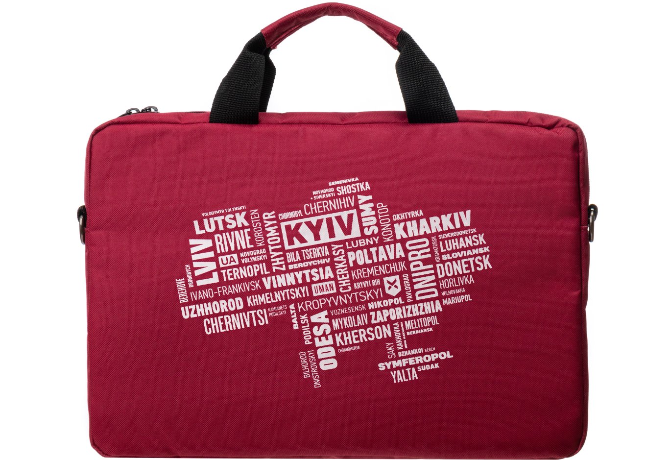 Сумка для ноутбука Vinga 14" NB1402 Burgundy, white print (NB1402UWBY)