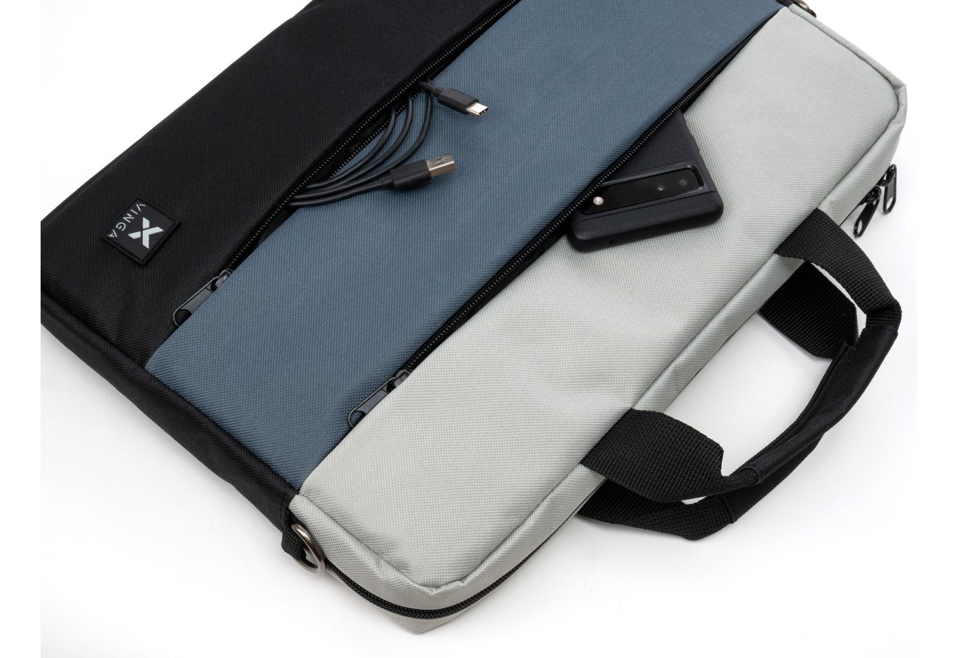 Сумка для ноутбука Vinga 15.6" NB1120 black/gray (NB1120BG)