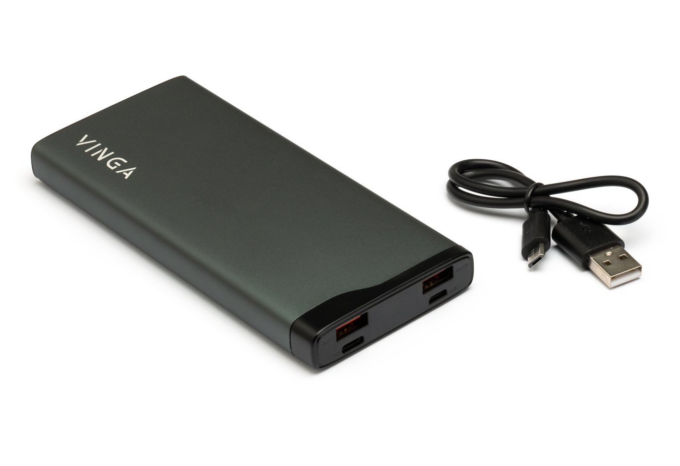 Universal Battery Vinga 10000 mAh QC3.0+PD 3 ports LCD metal (VPB1QPALD)